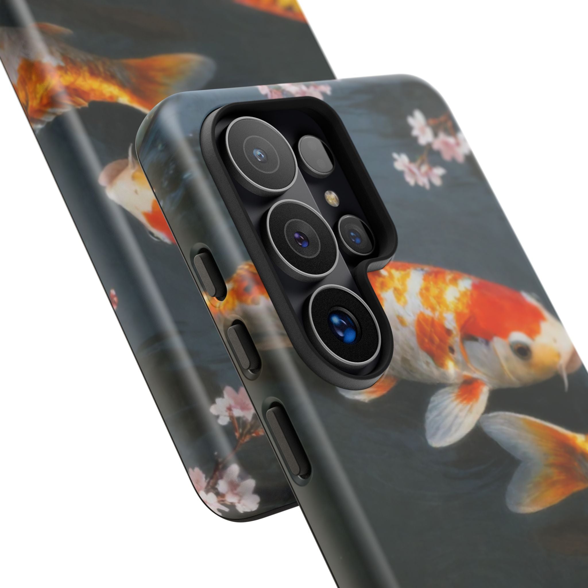 Koi Fish Tough Phone Case — Floral Pond Design