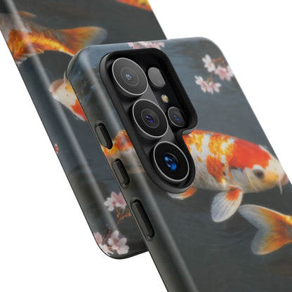 Koi Fish Tough Phone Case — Floral Pond Design