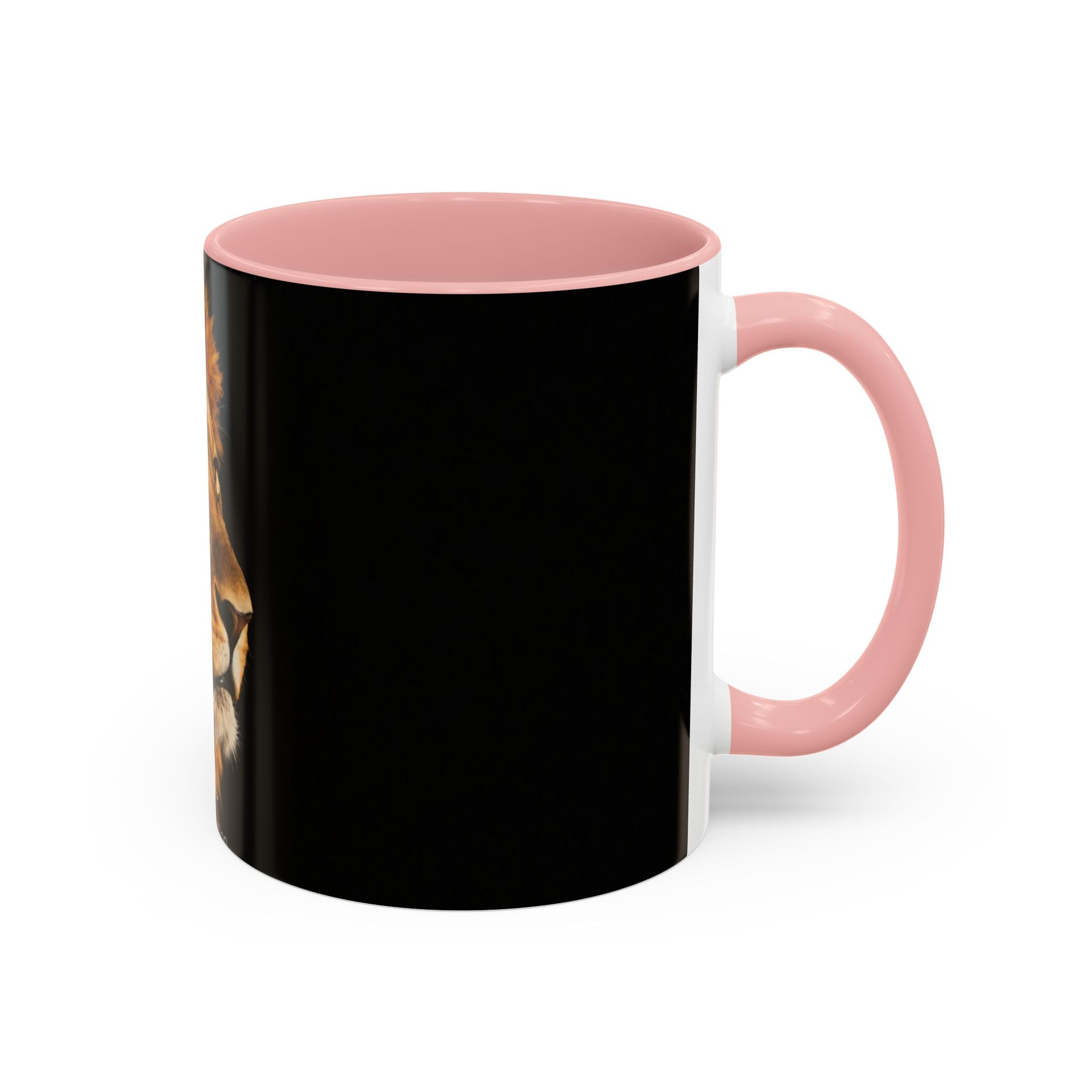 Majestic Lion Accent Coffee Mug — Bold Wildlife Portrait Tea Cup (11/15oz)
