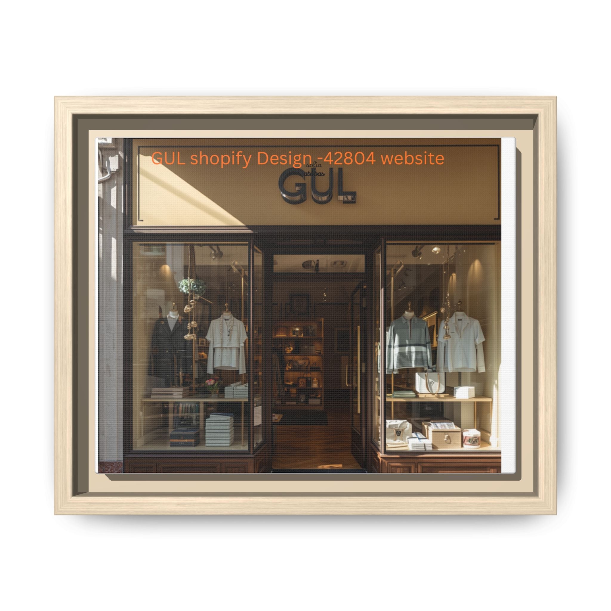 Framed Matte Canvas Print Boutique Shopfront Photography