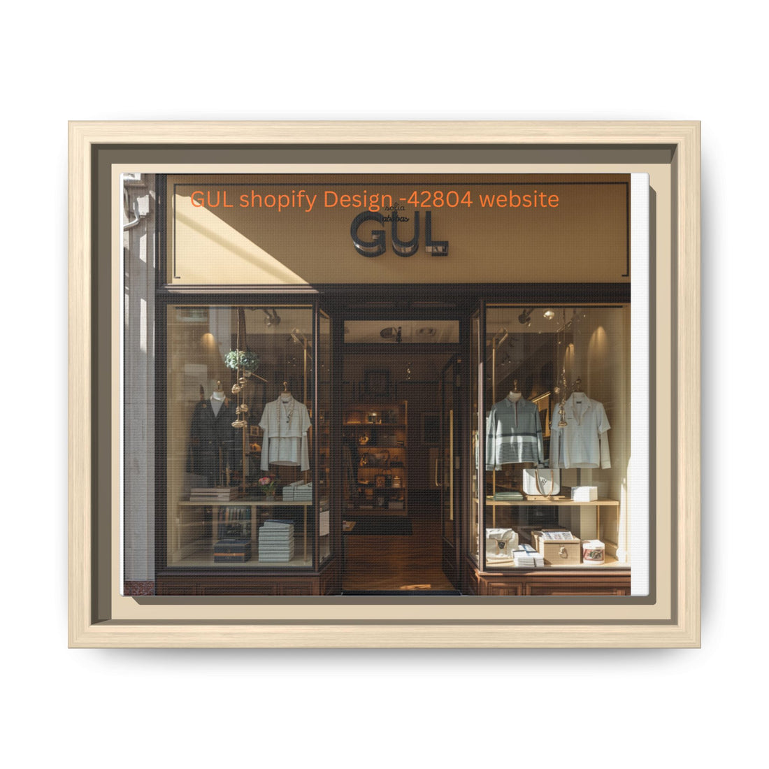 Framed Matte Canvas Print Boutique Shopfront Photography