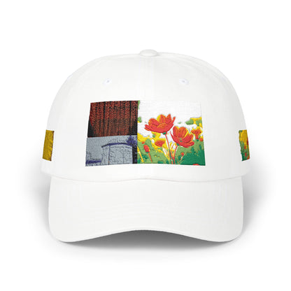 Floral Patch Dad Cap — Colorful Poppy Garden Embroidered Baseball Hat