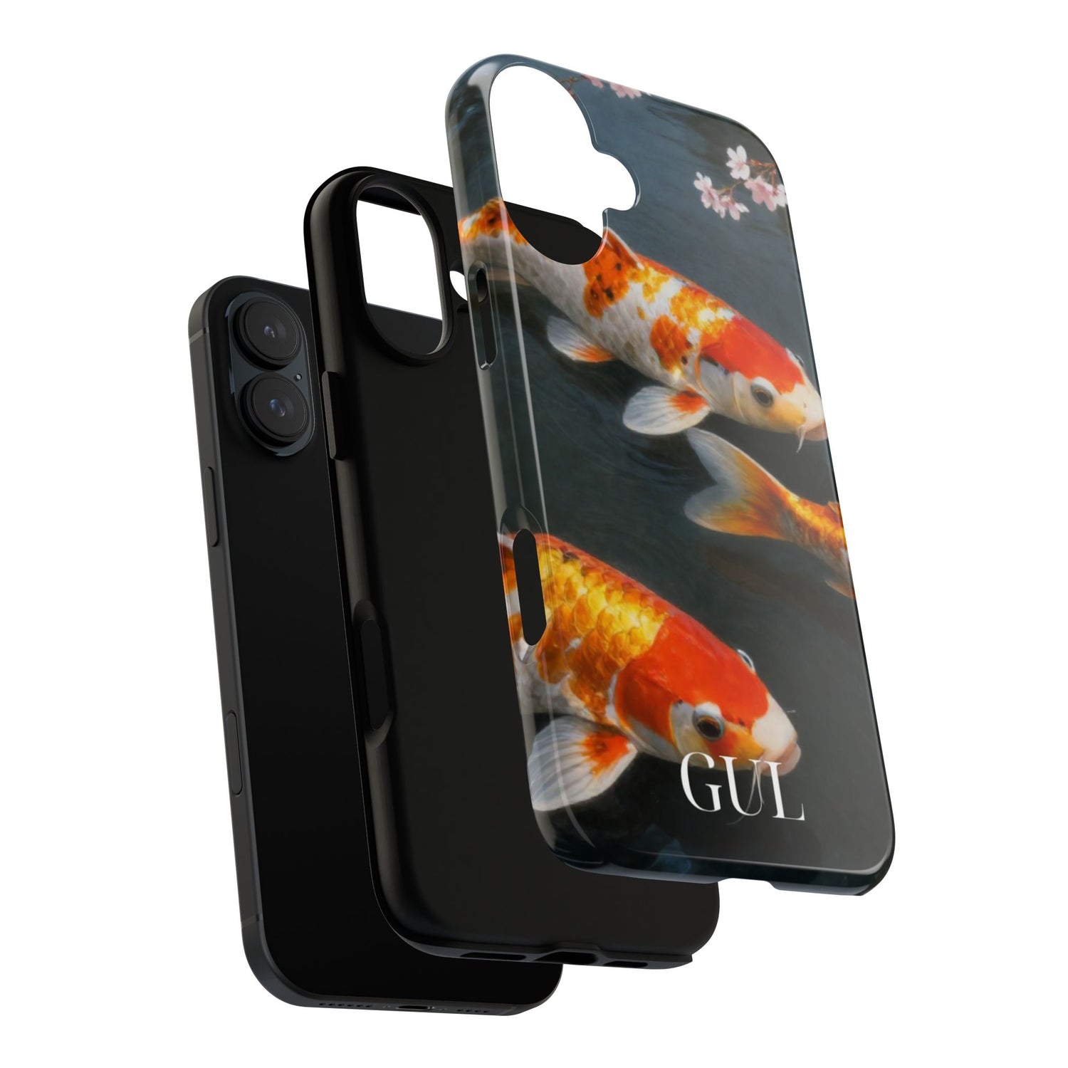 Koi Fish Tough Phone Case — Floral Pond Design