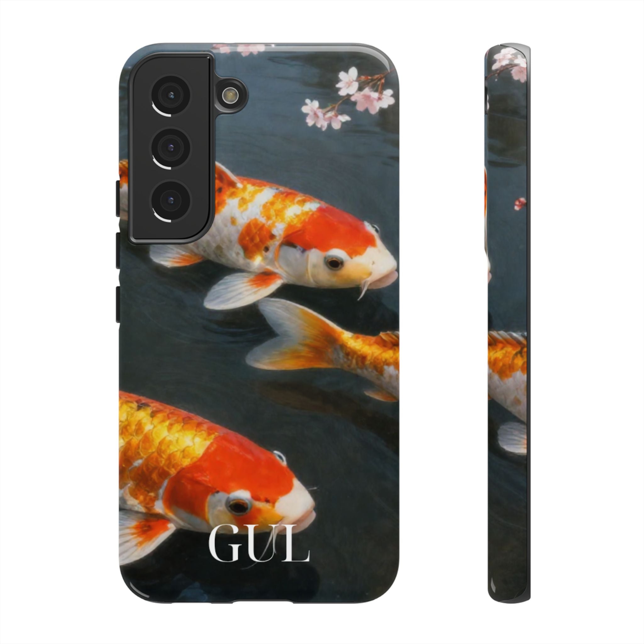 Koi Fish Tough Phone Case — Floral Pond Design
