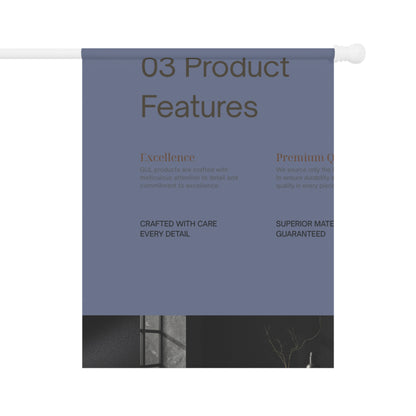 Garden Flag — Minimalist "03 Product Features" Decorative Garden &amp; House Banner