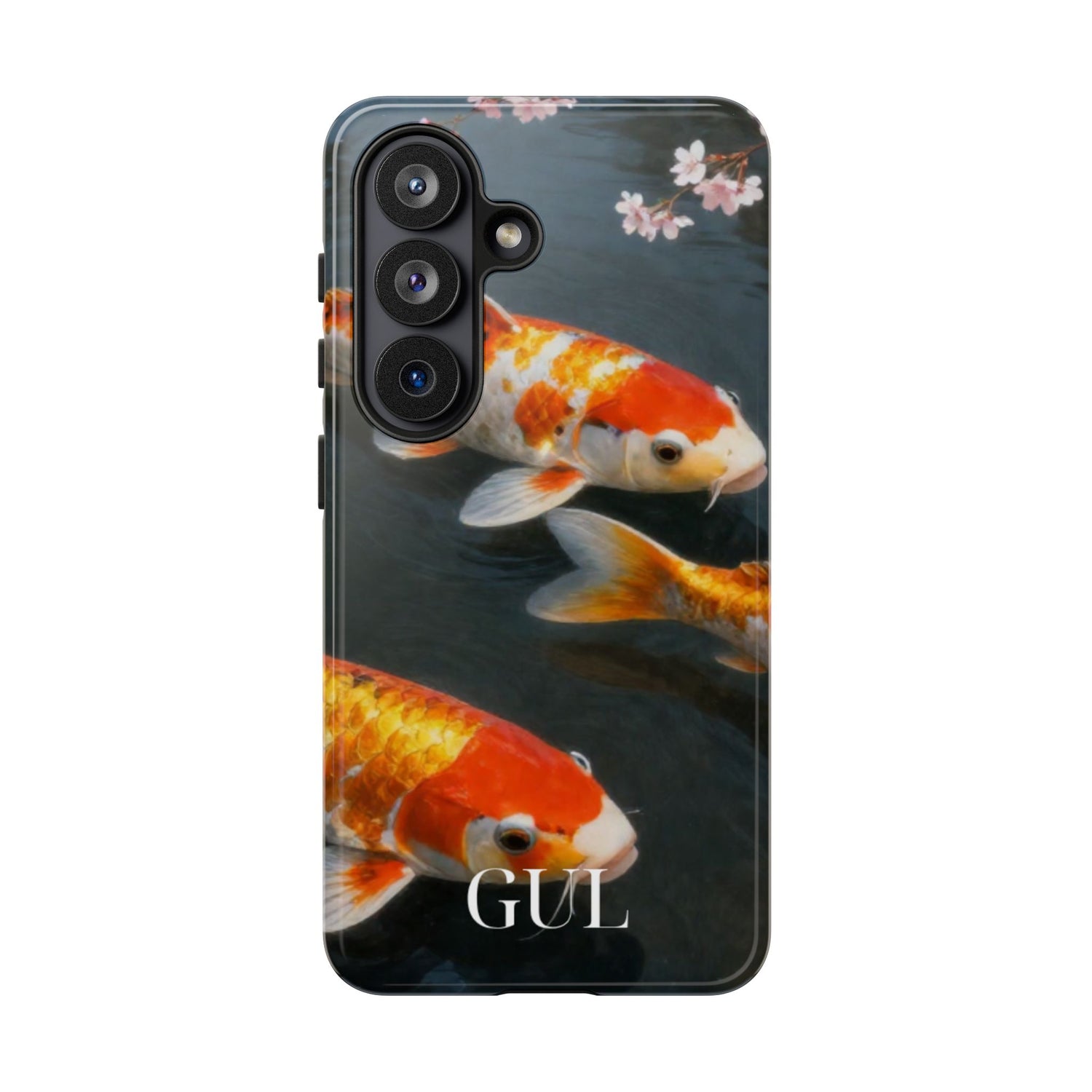 Koi Fish Tough Phone Case — Floral Pond Design