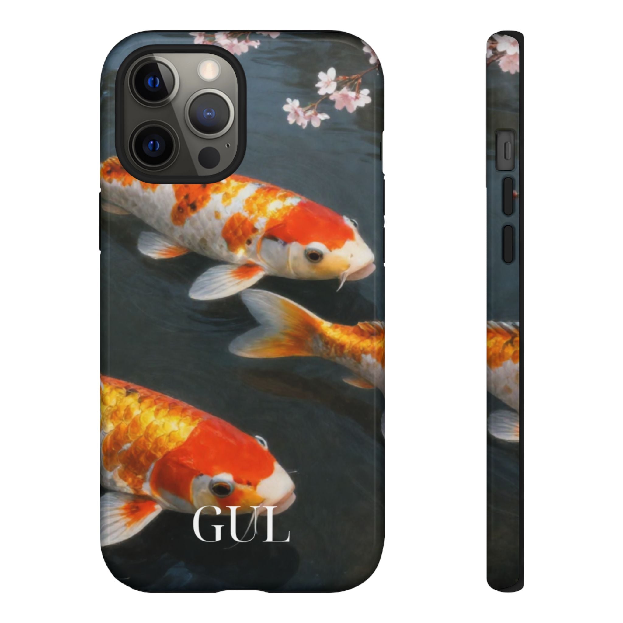 Koi Fish Tough Phone Case — Floral Pond Design
