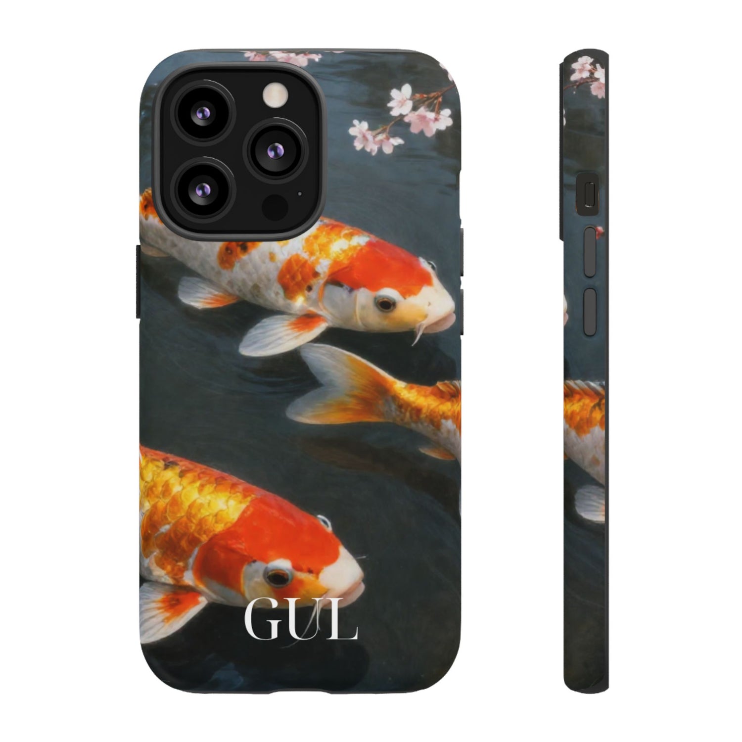 Koi Fish Tough Phone Case — Floral Pond Design