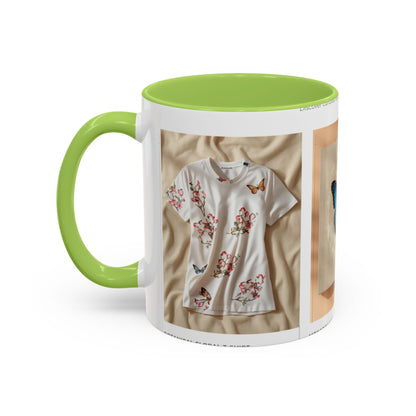 Butterfly Accent Coffee Mug — Blue Butterfly Collage 11/15oz