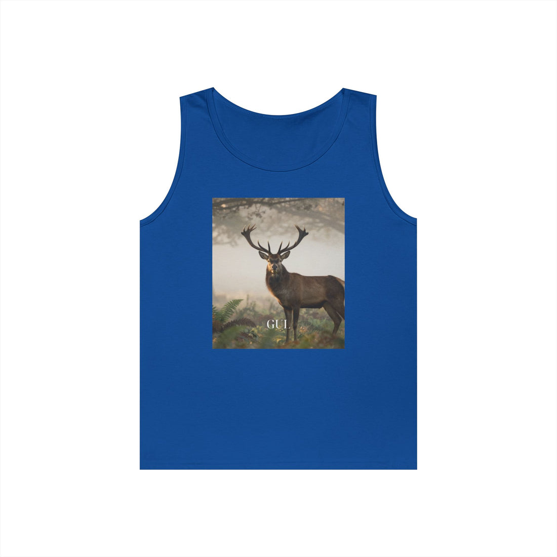 Deer &amp; Cherry Blossom Art Tank Top — Nature Scene Graphic Tank