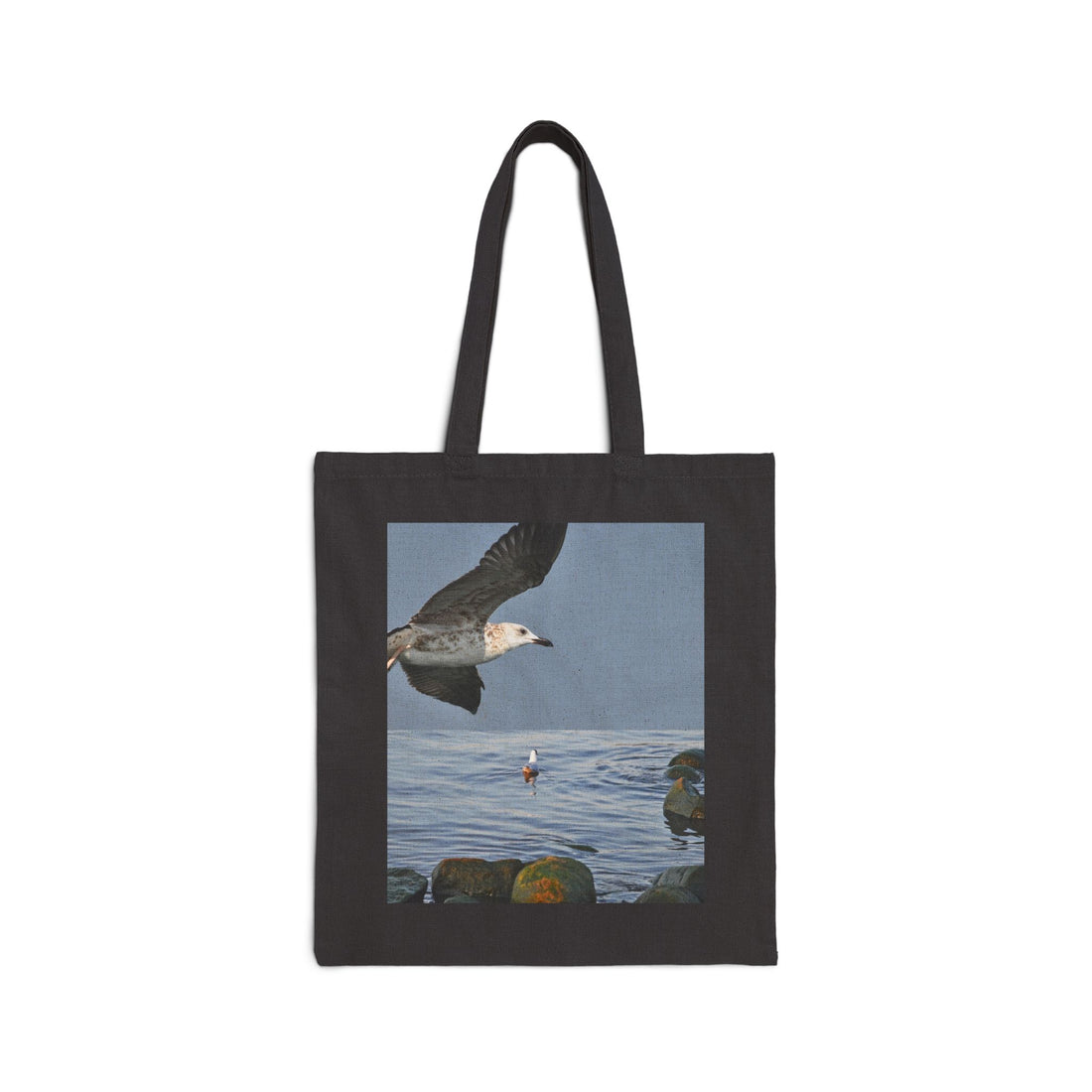 Canvas Tote Bag — Seaside Gull &amp; Sunlit Poppies Art Prints