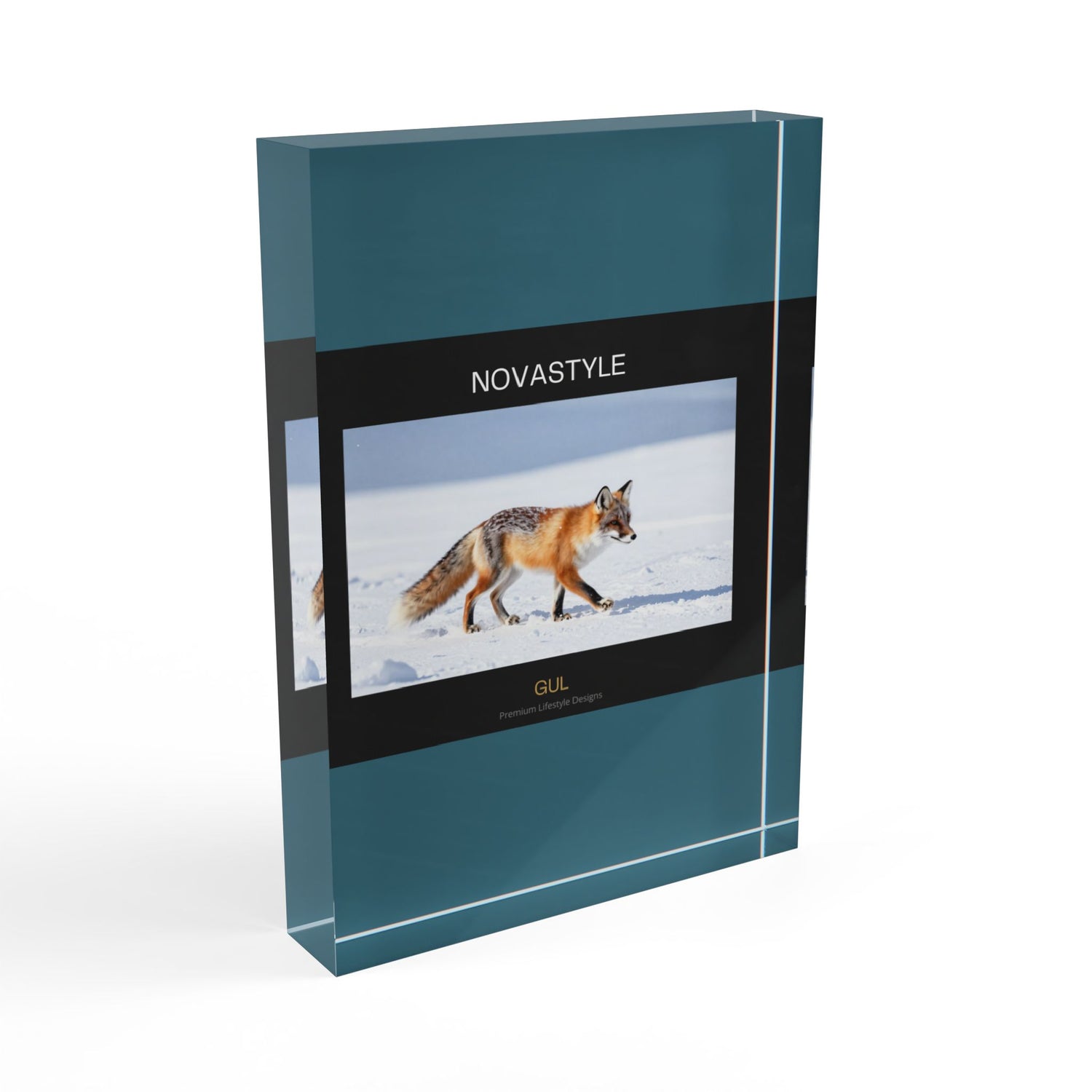 Acrylic Photo Block – Winter Fox Landscape Display