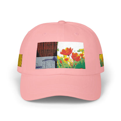 Floral Patch Dad Cap — Colorful Poppy Garden Embroidered Baseball Hat