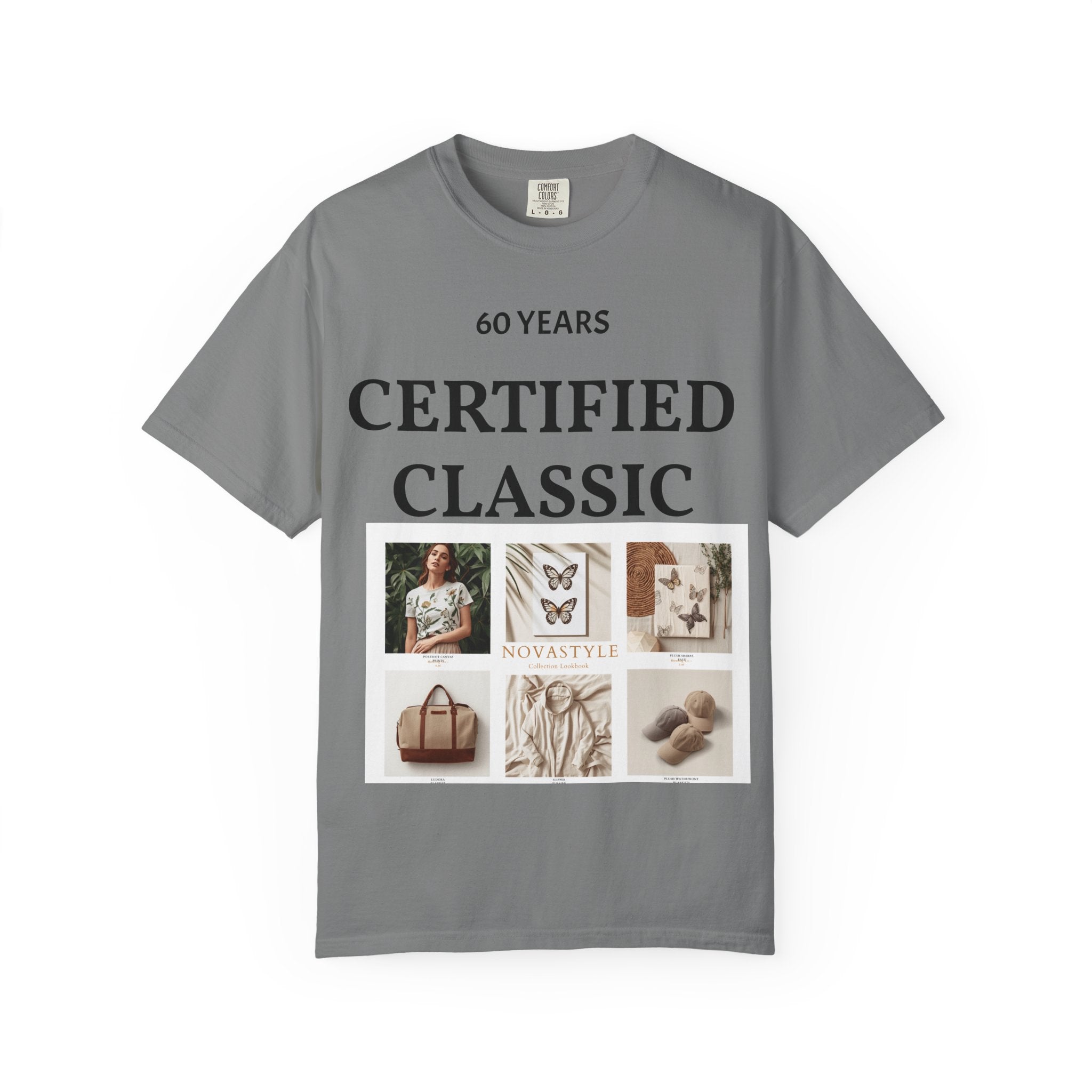 Certified Classic 60 Years T-Shirt – Vintage Collage Home &amp; Lifestyle Tee