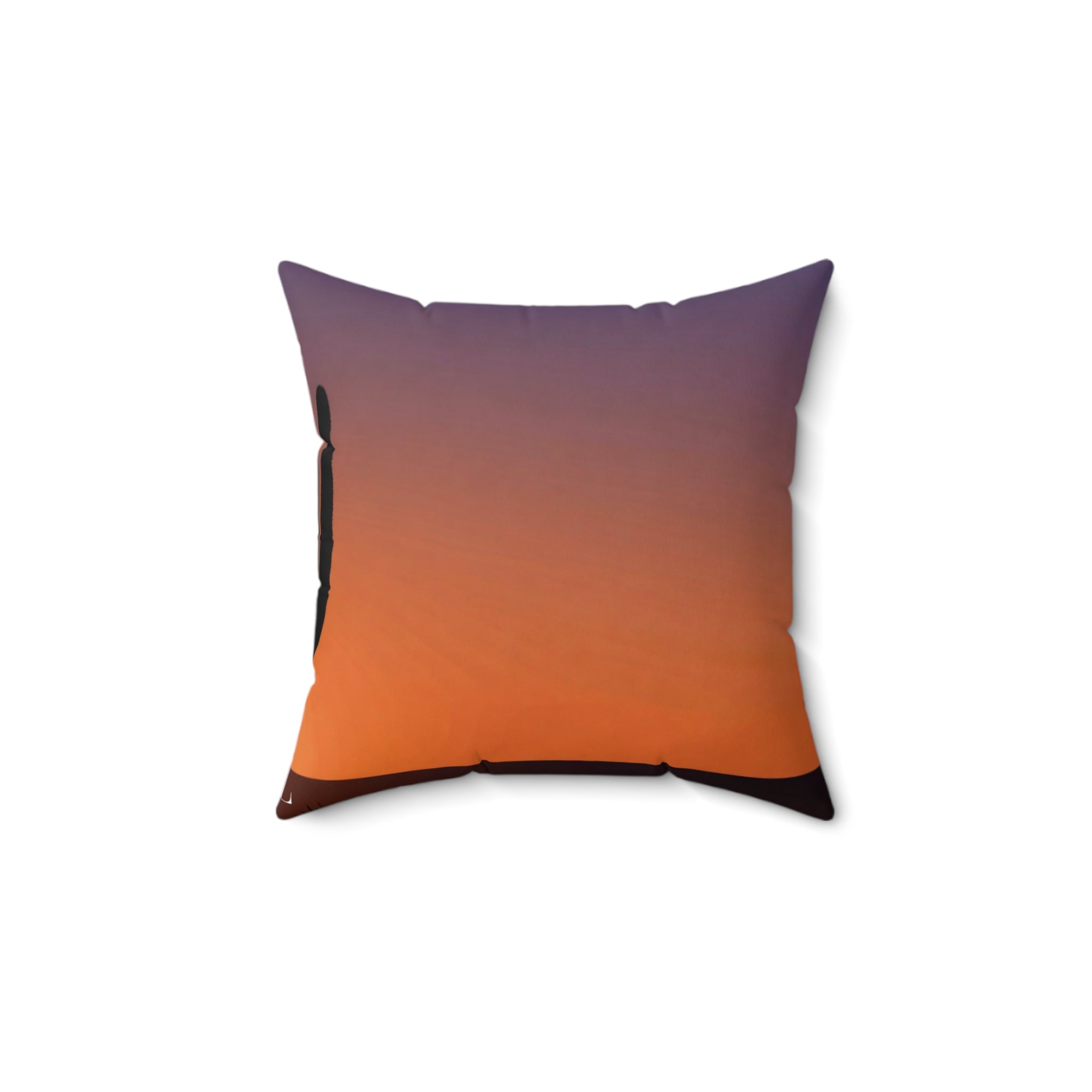 Sunset Gradient Square Pillow — Orange to Violet Sunset Decorative Throw Pillow