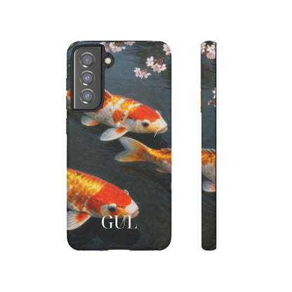 Koi Fish Tough Phone Case — Floral Pond Design