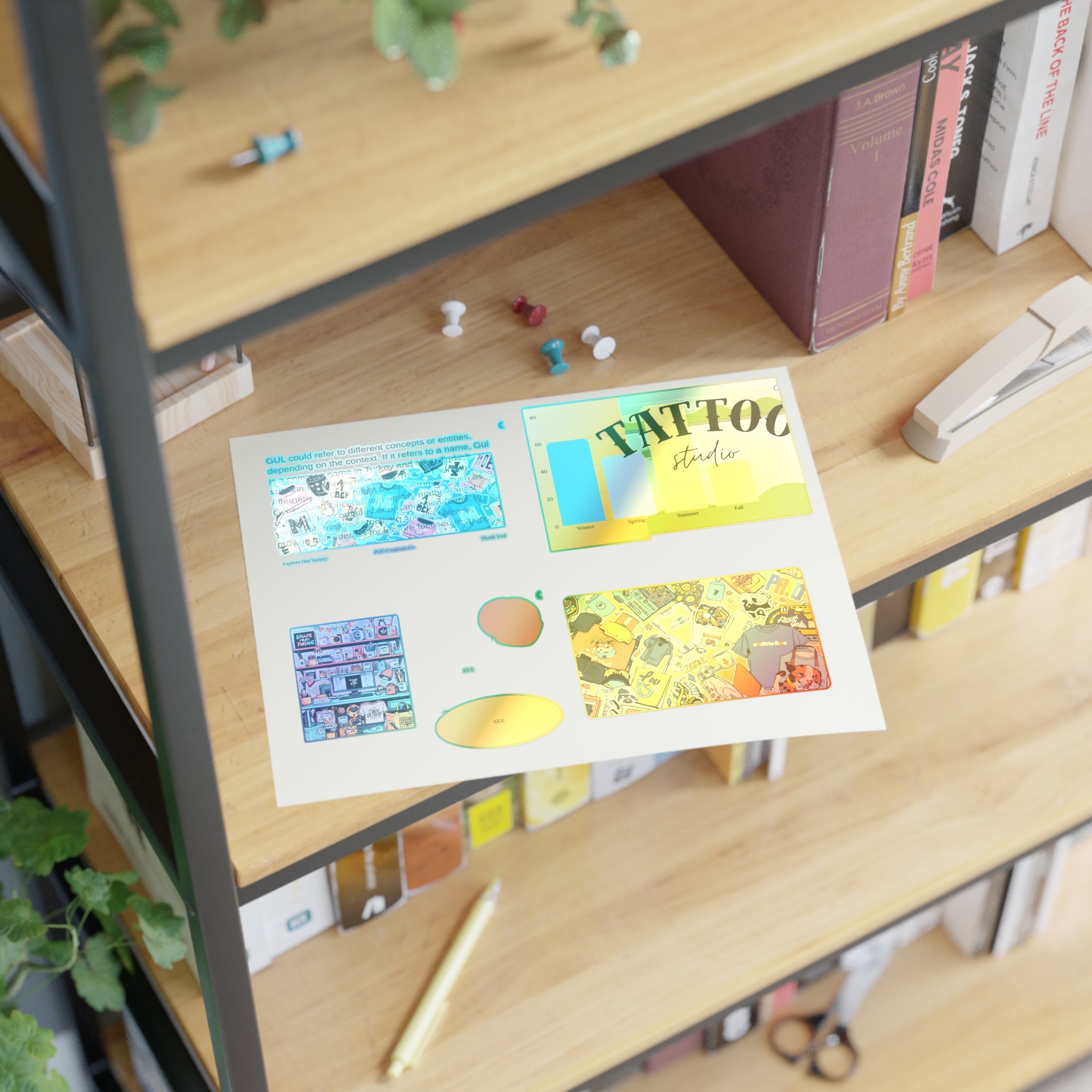 Colorful Sticker Sheets — Retro Tattoo &amp; Pop Art Icons
