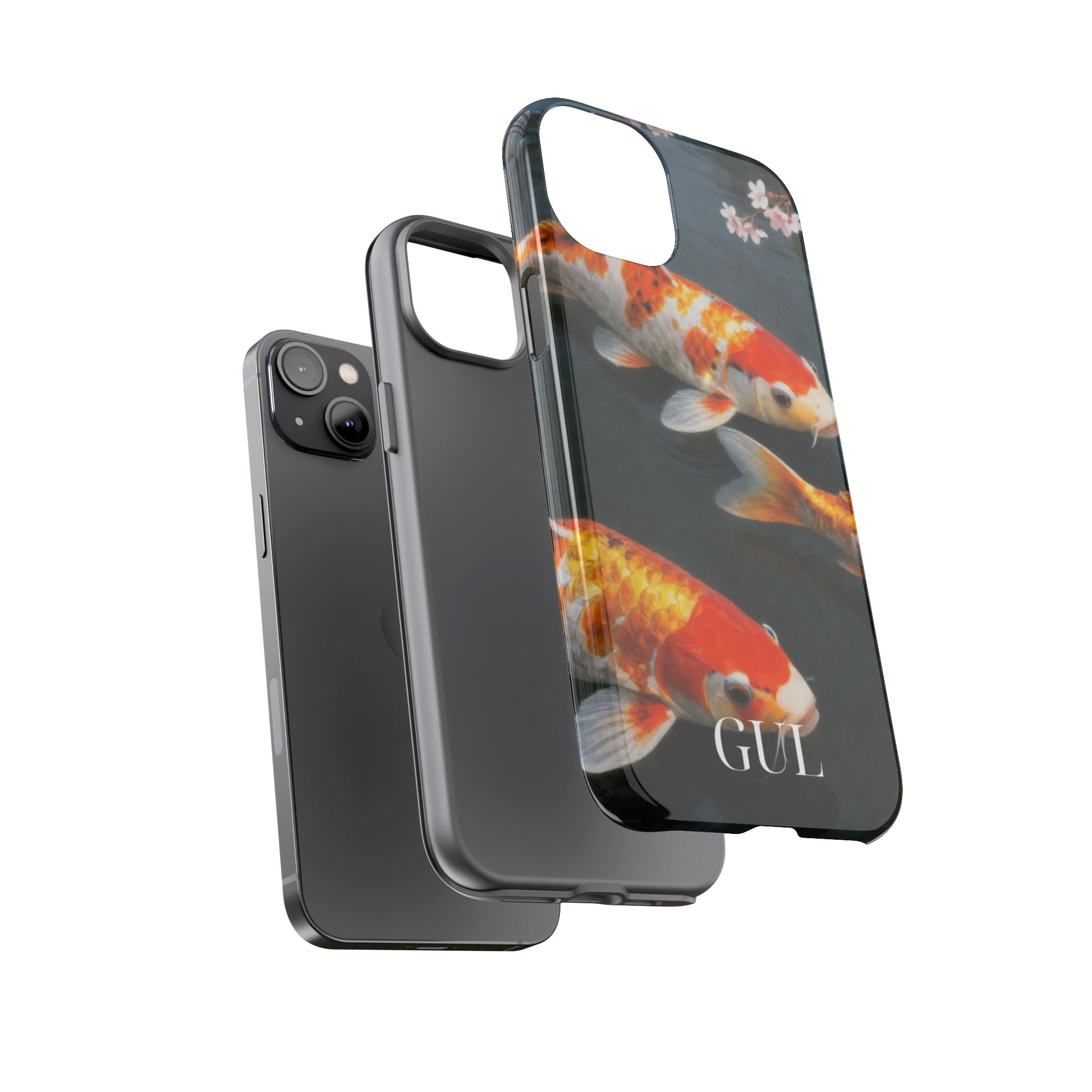 Koi Fish Tough Phone Case — Floral Pond Design